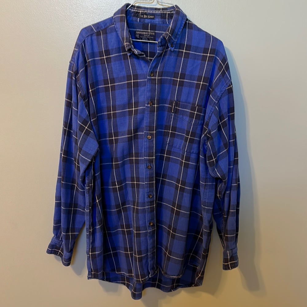 Vintage Abercrombie & Fitch Blue Plaid button down